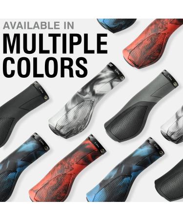MARQUE Ergo Bike Handlebar Grips - Non-Slip, Ergonomic Design for Mountain, E-Bike, Hybrid, City Commuter Bikes - Black - Buy Online on GoSupps.com