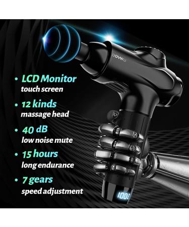 Deep Tissue Percussion Massage Gun for Pain Relief - Portable Handheld Electric Massager in Black - Buy Online on GoSupps.com