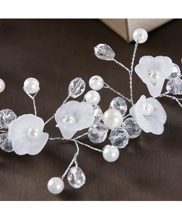 Simyron Bride Headband | Strasssteine Flower Girl & Pearl Headbands | Elegant Wedding & Valentine's Day Hair Jewelry - Buy Online on GoSupps.com