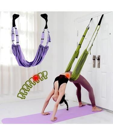 Wavata Aerial Yoga Hammock - Nylon Yoga Swing for Ballet Pilates & Gymnastics | Purple Anti-Gravity Loop for Flexibility Training - Buy Online on GoSupps.com