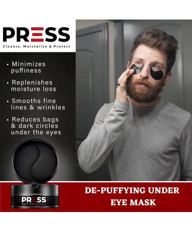 PRESS SKINCARE Under Eye Mask Patches - 30 Pairs for Dark Circles Puffiness & Wrinkles with Collagen Hyaluronic Acid & Black Pearl - Buy Online on GoSupps.com