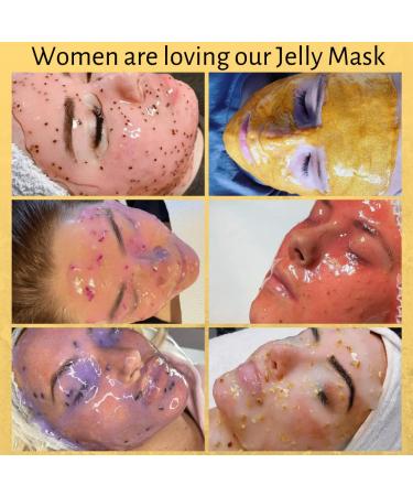 24K Gold Jelly Face Mask with Jade Roller & Spatula - Hydrating, Brightening, and Nourishing | Professional Hydrojelly Mask for Vajacial | 23 Fl Oz - Buy Online on GoSupps.com
