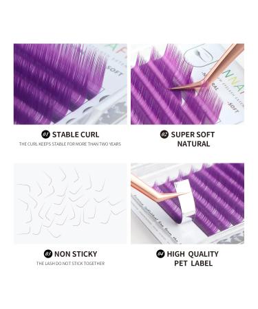 Classic Purple 0.10 D Curl 8-15mm Mixed Volume Eyelash Extensions by ANNAFRIS - Buy Online on GoSupps.com