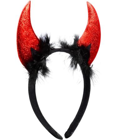 Spooktacular Creations Halloween Devil Horns Headband Demon Horns Headwear Red Devil Horns Red Devil Costume Accessories for Kids Women Men Halloween Costume Cosplay Party Halloween Party Favors - Buy Online on GoSupps.com