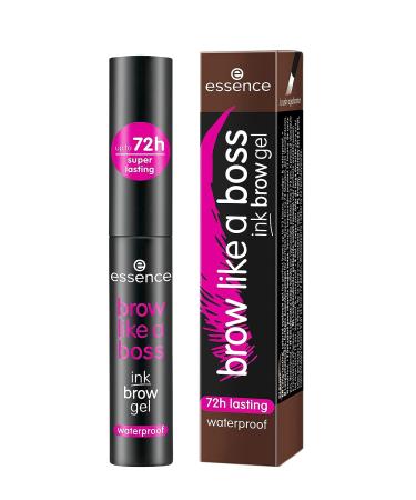 Essence Brow Like A Boss Brow Gel - Waterproof & Smudge Proof Tint - 72-Hour Wear - Vegan & Cruelty Free - Oil, Fragrance, Paraben, Alcohol, & Microplastic Free (02 Brown) - Buy Online on GoSupps.com