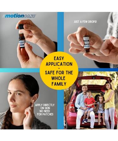 MotionEaze Non-Drowsy Motion Sickness Relief - All Natural Drug-Free Formula - Fast Relief for Travel | 5ml Made in the USA - Buy Online on GoSupps.com