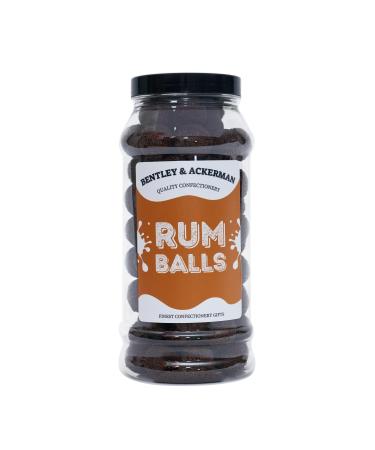Rum Balls - (600g) Original Retro Rum Balls in a Gift Jar By Bentley & Ackerman's Sweet Shop.