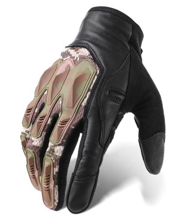 Zure Lotoo Tactical gloves paintball gloves with XRD breathable upholstered Airsoft gloves for men with touchscreen compatible for Airsoft motorcycle climbing free S camouflage zag3