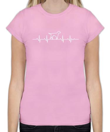Shirtracer Women's Heartbeat Dog Shirt - Perfect Gift for Dog Owners - Pink XL - Buy Online on GoSupps.com
