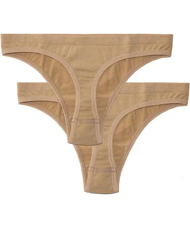DANCEYOU Seamless Nude Briefs 2 Pack - No Show Thongs for Dance & Gymnastics - Buy Online on GoSupps.com