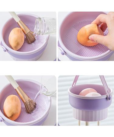 ASHLUYAK Makeup Brush Cleaning Mat with Holder Drying Brush 2 in 1 Portable Silicone Washing Tool for Cosmetic Brushes Cleaning Mat Tool - Buy Online on GoSupps.com