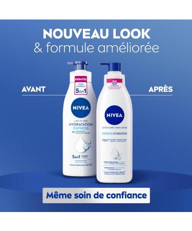 NIVEA Express Hydration Body Milk 72h (1 x 250 ml) Moisturizing body milk with pure Hyaluronic Acid Body care - Buy Online on GoSupps.com