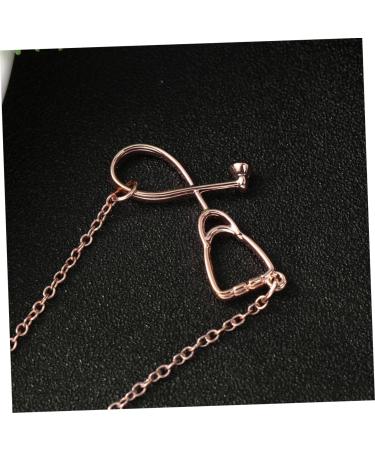 CALLARON 4 Pcs Earth Tones Miss Friendship 3.4X2CMx2pcs Rose Goldx2pcs - Buy Online on GoSupps.com
