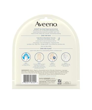 Aveeno Repairing Cica Hand Mask - 2 Single-Use Gloves for Soft, Restored Hands - Buy Online on GoSupps.com