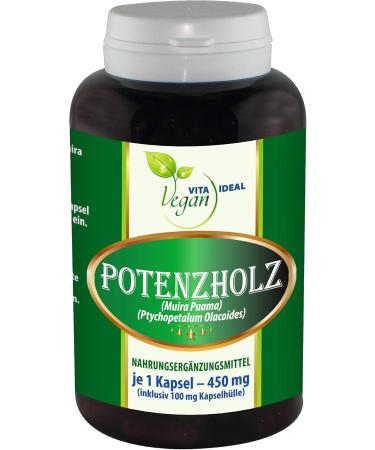 VITAIDEAL VEGAN Muira Puama Potency - 720 Capsules (450mg Each) - Purely Natural Additive-Free Boost Your Vitality! - Buy Online on GoSupps.com