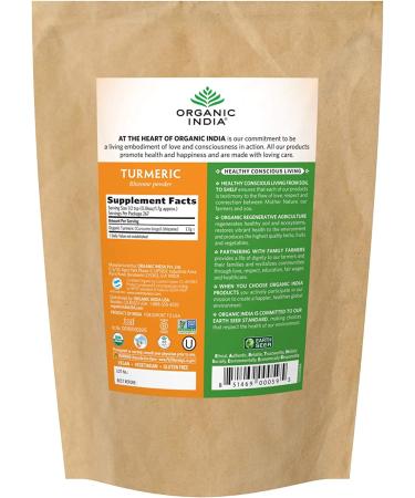 Organic India Turmeric Rhizome Powder 16 oz | Premium Quality & Health Benefits - Buy Online on GoSupps.com