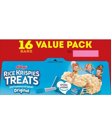 Rice Krispies Treats Marshmallow Snack Bars Value Pack - Original 12.4oz Box (16 Bars) - Buy Online on GoSupps.com
