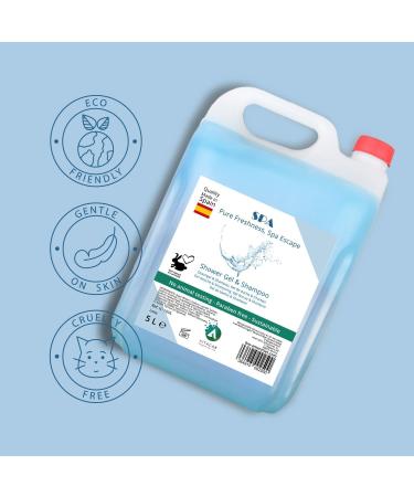 Intercabo Soluciones SL 2in1 Shower Gel & Shampoo SPA Set of 2 x 5L Moisturizing formula with fresh scent Mild cleansing for skin and hair Large format for longterm daily use - Buy Online on GoSupps.com