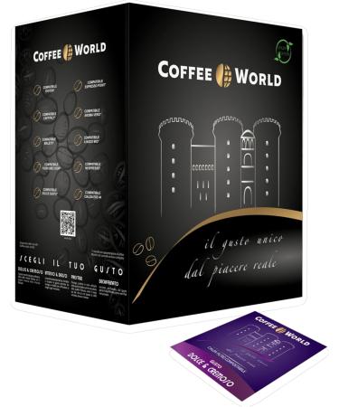 Pack of 150 COFFEE WORLD pods mild and creamy taste - Composable paper filter waffle ESE44 format 7.5 g - Buy Online on GoSupps.com