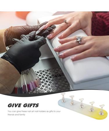 FOMIYES 2 Sets Nail Practice Holder Fake Nails Decor Beauty Nail Stands Convenient Nail Holders Slate Garden Labels Nail Racks for Nail Painting Nail Holders for Nail Art Fixture - Buy Online on GoSupps.com