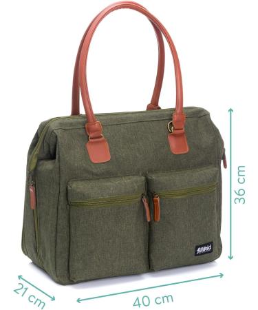 Fillikid Oxford Diaper Bag - Large Baby Backpack for Strollers | Dark Green Travel Bag with Hooks & Diaper Pad - Buy Online on GoSupps.com