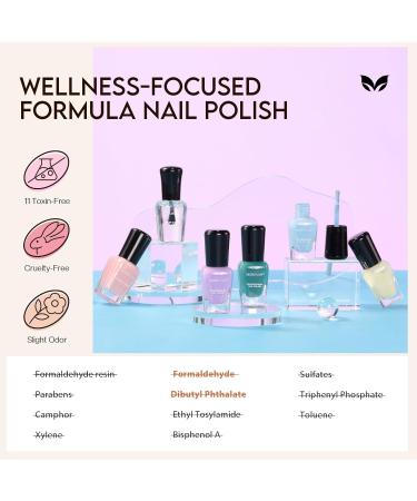 Morovan Macaron Nail Polish Set - Air Dry Fingernail Kit with Base & Top Coat | Glossy Regular & Toenail Polish | Perfect Gift for Women - Summer Colors - Buy Online on GoSupps.com