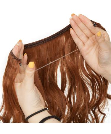 Tess Hair Part Extensions | Ombre Synthetic Wavy Hair 50cm | 90g Earth Brown & Copper - Perfect for International Shipping - Buy Online on GoSupps.com