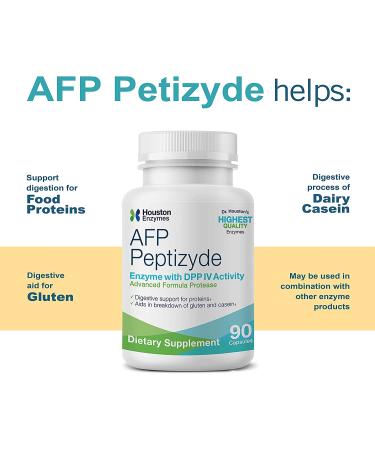 Houston Enzymes AFP Peptizyde - 90 Capsules for Digestive Support - Buy Online on GoSupps.com
