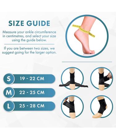 Actesso Ankle Support Sleeve with Strap - Ultimate Support for Weak Ankles - Men & Women - Left or Right - Black (S) - Buy Online on GoSupps.com