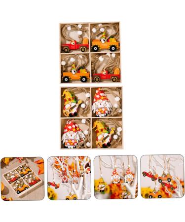 Cabilock 2 Boxes Thanksgiving Pendant Thanksgiving Gnome Pendant Festive Pendant Cartoon Wooden Accessories - Buy Online on GoSupps.com