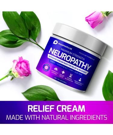 Pharmapulse Neuropathy Nerve Relief Cream | Maximum Strength for Feet, Hands, Legs, Toes | Arnica, Vitamin B6, Aloe Vera, MSM | Effective Relief 2oz - Buy Online on GoSupps.com