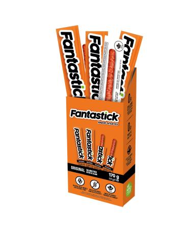 FANTASTICK MEAT SNACKS - ORIGINAL SALAMI STICK - 10 Individually wrapped 17g sticks