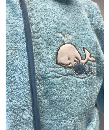 Wolimbo Children's & Baby Bathrobe - Personalized Whale Family Design for Boys & Girls (98/104 24-36 Months) - Organic Crystal Quality - Buy Online on GoSupps.com