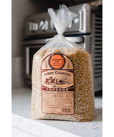 Amish Country Popcorn Ladyfinger - 6 lb Bag | Non-GMO & Gluten Free | Old Fashioned Kernels | 6 Pound Pack - Buy Online on GoSupps.com