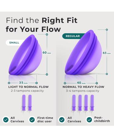 Reusable Menstrual Disc Set of 2 - Soft Medical-Grade Silicone Menstrual Cups for Women - Flexible & Comfortable Period Disc - Buy Online on GoSupps.com