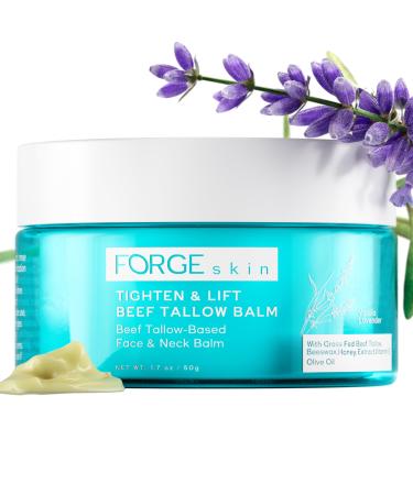 Forge Skin Tighten & Lift Balm for Women TALLOW-BASED - Beef Tallow & Honey Extract Face Moisturizer - Natural Cream - Hydrating Facial Lotion - Anti Aging Skincare with Essential Oils (1.7 OZ)