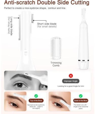 UTOTEBAG 4-in-1 Women's Hair Remover - Rechargeable Floating Shaver Body & Eyebrow Trimmer with USB Charger - International Shipping - Buy Online on GoSupps.com