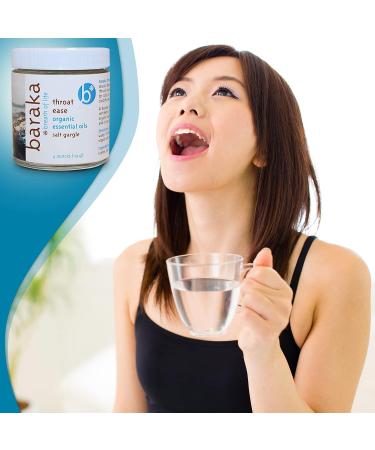 Baraka Throat Ease Salt Gargle 4 oz. - Organic Sea Salt & Essential Oils for Adults & Children - Buy Online on GoSupps.com