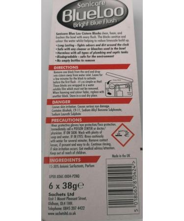 Sanicare Blue Toilet Cistern Blocks 12 Pack 38g Toilet Bowl Cleaner Long Lasting Fragrance Prevents Limescale Lasts 3 Weeks - Buy Online on GoSupps.com