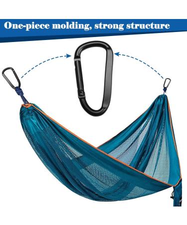 4 Pack Carabiner Hooks - Lightweight Aluminum D-Clip Set for Hammocks & Camping Accessories - Durable Black Carabiners - Buy Online on GoSupps.com