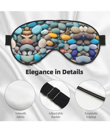 Beach Colored Pebbles Print Double-Sided Eye Mask Soft and Light Blocking for Enhancing Sleep Quality - Buy Online on GoSupps.com