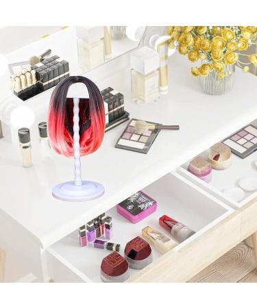 Wig Stand Set - 2 PCS Portable 14.1 Inches Plastic Wig Holder for Drying and Styling - White - Buy Online on GoSupps.com