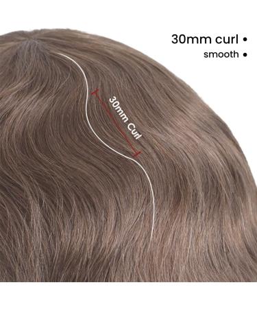 Lordhair Knotless Toupee for Men Skin Flat Injected Lace Front Human Hair System Base Size 8x10 Inch Light Medium Density Front Contour A Shape Mens Hairpiece Light Brown 7#(ASH) - Buy Online on GoSupps.com