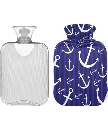 Shop Naanle Ocean Anchor Hot Water Bottle - 2L Transparent Heat Therapy for Bed Hand & Foot Pain Relief - International Shipping - Buy Online on GoSupps.com