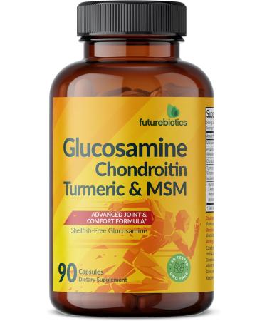 Futurebiotics Glucosamine Chondroitin Turmeric & MSM Advanced Joint Formula Supports Healthy Joints & Mobility - Non-GMO 90 Capsules 90 Count (Pack of 1) - Buy Online on GoSupps.com