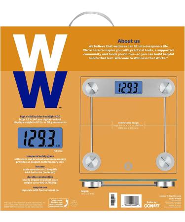 Conair WW Scales Digital Glass Bathroom Scale - 400 Lbs Capacity - Buy Online on GoSupps.com