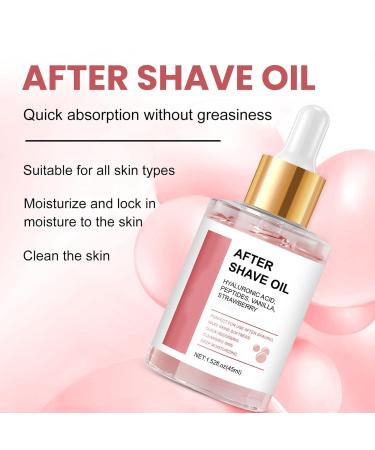 Yniquet After Shave Oil Women for Smooth Skin Strawberry Shaving Oil with Hyaluronic Acid Prevent Ingrown Hairs & Dryness Soothes & Hydrates 1.52 Fl Oz - Buy Online on GoSupps.com
