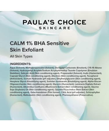Paula's Choice CALM 1% BHA Exfoliant Sensitive Skin - Gentle Facial Peel Purifies Pores & Reduces Redness - with Saliclic Acid - All Skin Types - 100 ml - Buy Online on GoSupps.com