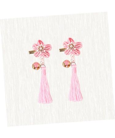 ibasenice 2 Pairs Kids Barrettes for Hair Hanfu Hair Accessories Girl Barrettes Clip Flower Hair Clip Kids Hair Accessories Hair Clip for Han Chinese Clothing Child Candy Bag Tassel - Buy Online on GoSupps.com
