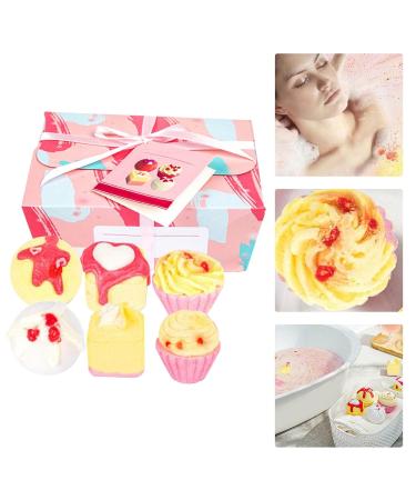 Luxurious Cake Swimming Salt Milk Bath Ball Set - 6-Scent Relaxing Bath Bombs Gift for Women | Nourishing Foam Bath for Dry Skin - Multicolor - Buy Online on GoSupps.com